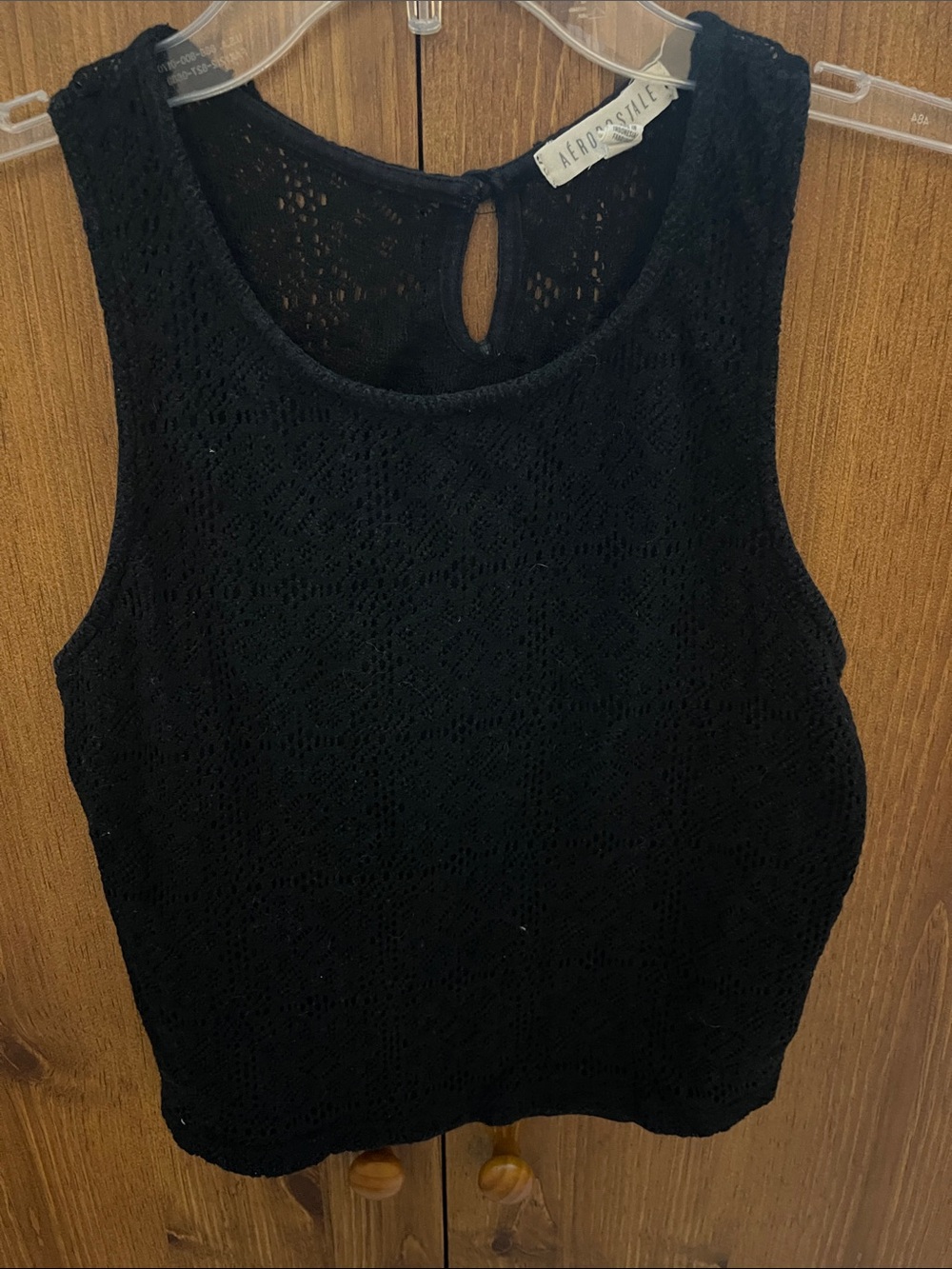 Black Lace Sleeveless Top